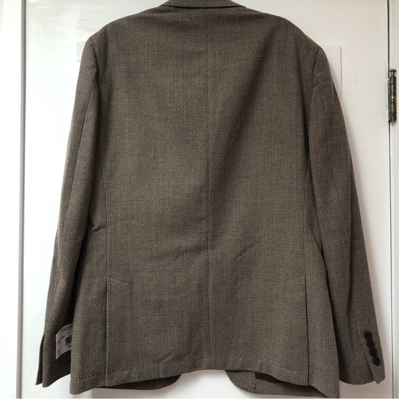 NWT Calvin Klein slim fit Mens wool blend blazer textured brown sport coat 40R - Picture 9 of 12